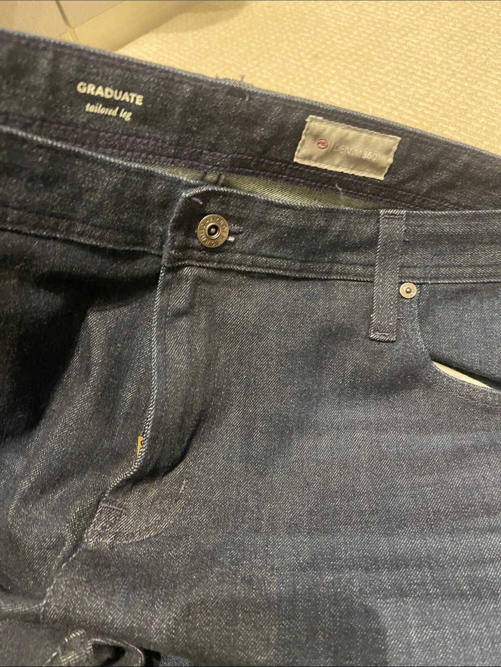 AG Adriano Goldschmied Men's Indigo Straight Jeans